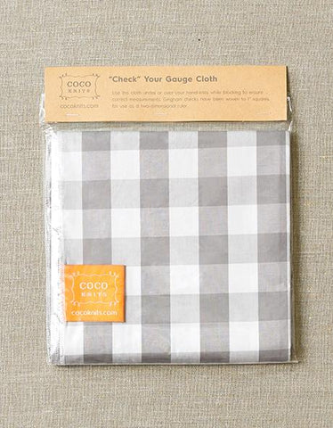 CHECK YOUR GAUGE CLOTH // cocoknits.com // 

Use this cloth under or over your hand-knits while blocking to ensure correct measurements. Gingham checks have been woven to 1" squares for use as a two-dimensional ruler.