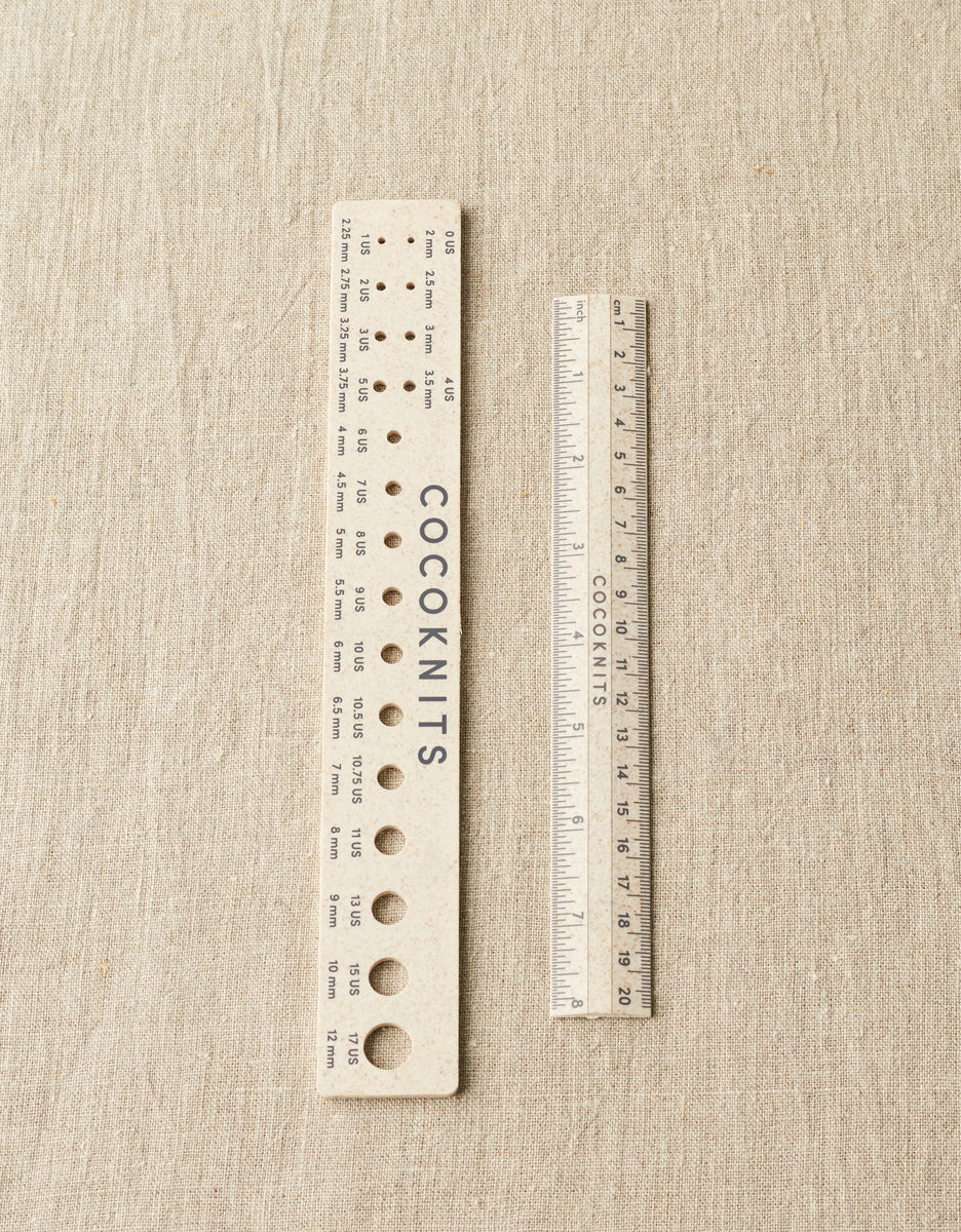 Cocoknits Ruler & Gauge - Magnetic Straightedge Set
