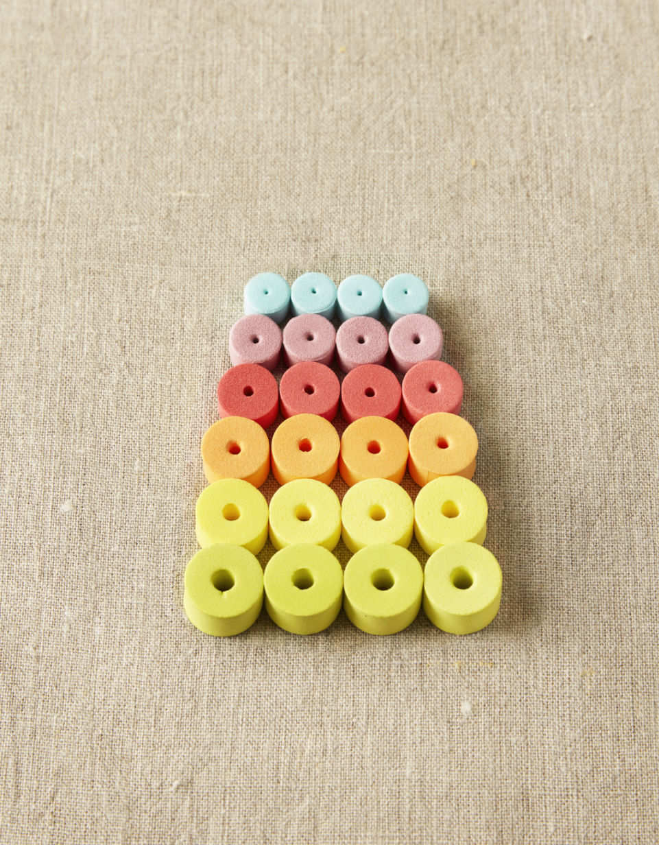 Knitting needle stoppers one pair Donuts